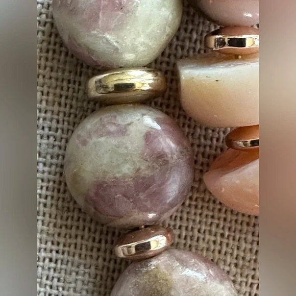 18-1/2 inch Peruvian Pink Opal bead necklace NWOT - Picture 7 of 13